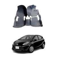 Toyota Aqua 7D Floor Mat Premium Quality 3Pcs Car Floor Mat with Black Stitching thumbnail 1