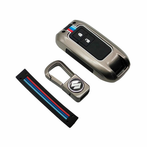 Suzuki Swift Key Cover With Metal Shell 2 Button - Model 2023-2025