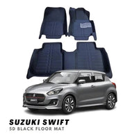 Suzuki Swift New Black 5D Floor Mat Premium Quality 3Pcs Swift Car Floor Mat - BLACK thumbnail 1