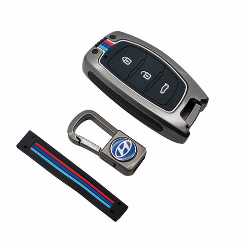 Hyundai Tucson Key Cover With Metal Shell - Model 2020-2023