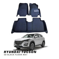 Hyundai Tuscon Black 5D Floor Mat Premium Quality 3Pcs Tucson Car Floor Mat - BLACK thumbnail 1