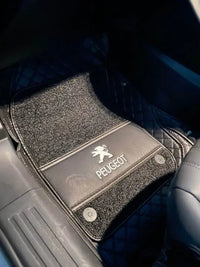 Peugeot 2008 11D Luxury Floor Mats Black with Black Grass Mat - 3Pcs thumbnail 3