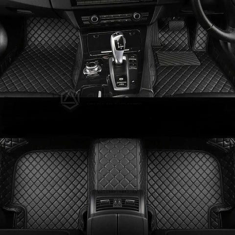 Honda City 7D Floor Mat Premium Quality 3Pcs Car Floor Mat - BLACK