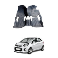 Kia Picanto 7D Floor Mat Premium Quality 3Pcs Car Floor Mat with Black Stitching thumbnail 1