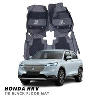 Honda HRV 11D Luxury Floor Mats Black with Black Grass Mat - 3Pcs thumbnail 1