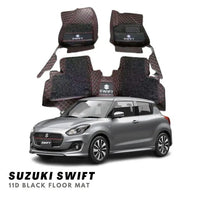 Suzuki Swift 11D Luxury Floor Mats Black with Black Grass Mat - 3Pcs thumbnail 1