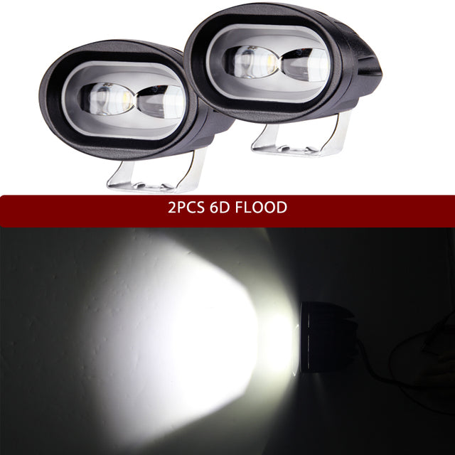 LED Headlights for Car and Motorcycle Flood Beam Fog Lamp