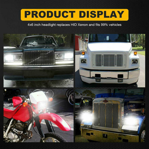 Bike - Jeep - Car LED Headlight Square Sealed Beam 75W Hi-Low
