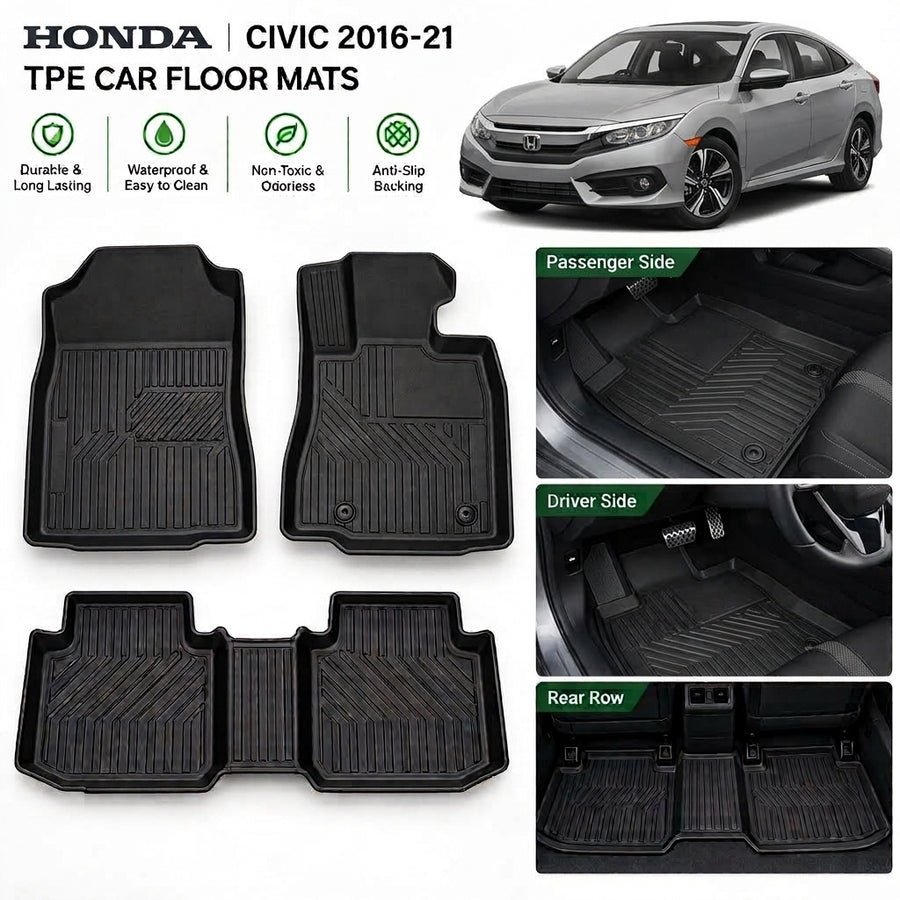 Honda Civic Floor Mats, Honad Civic TPE Floor Mats, Honda Civic Floor Mats near me, Honda Civic Floor Mats pakistan, Honda Civic Floor Mats Karachi, Honda Civic Mats, Honda Civic Floor Mats Lahore, Honda Civic Floor Mats Islamabad, Honda Civic accessories, Honda Civic Interior accessories