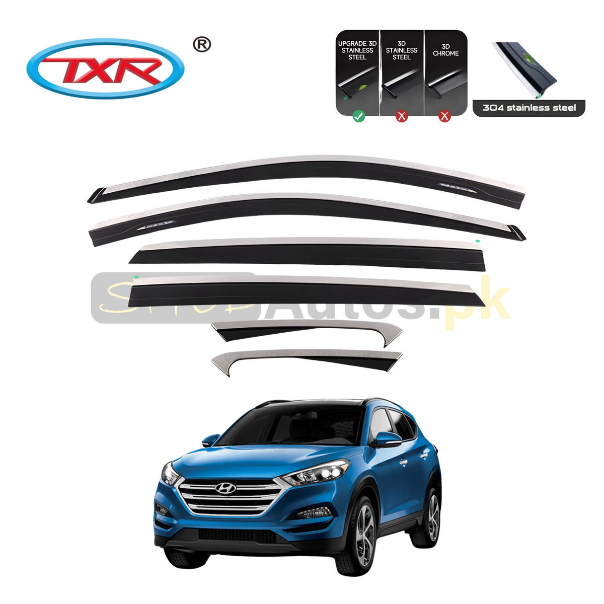 TXR Air Press Sun Visor With Chrome