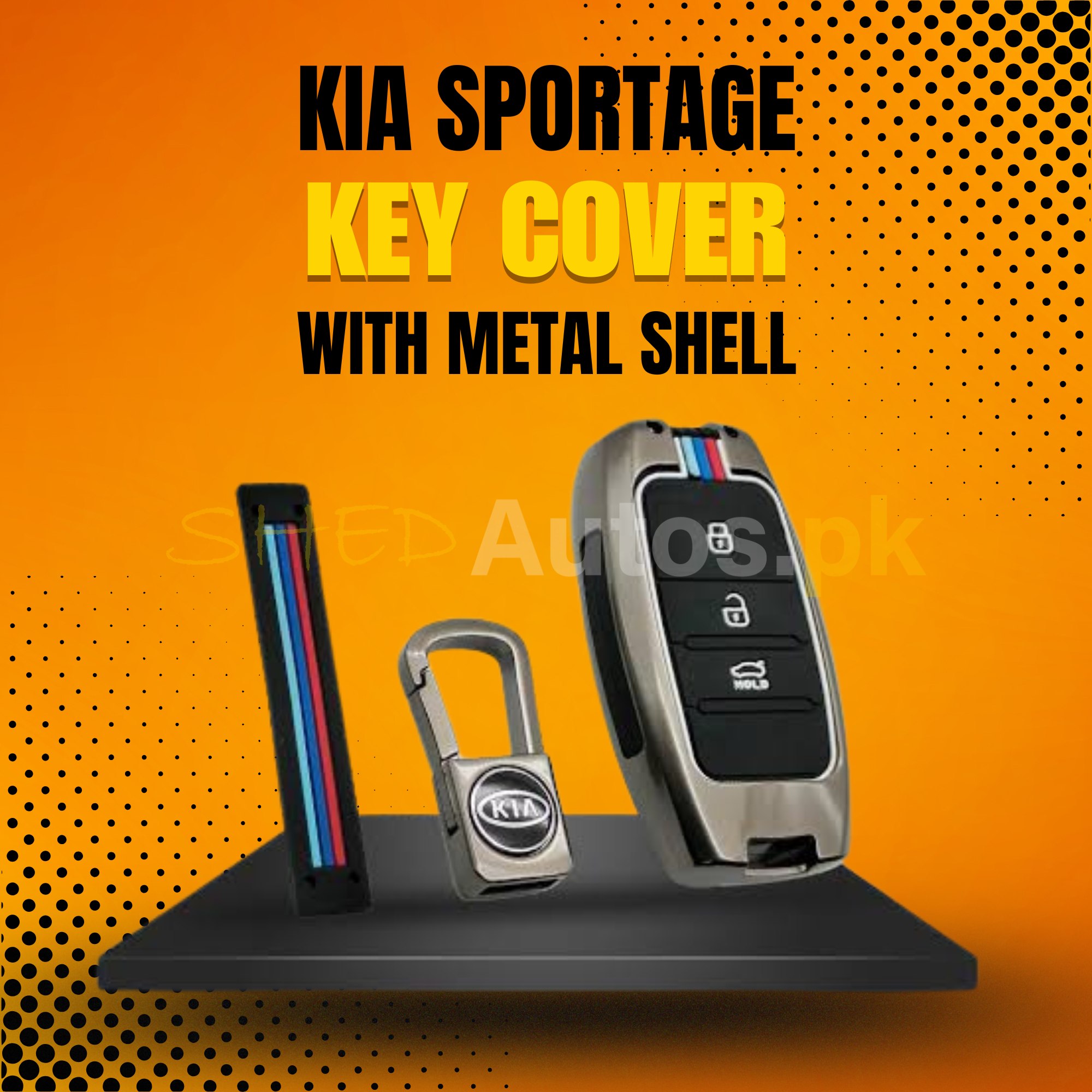Car Metal Key Covers KIA Sportage keychain pouch