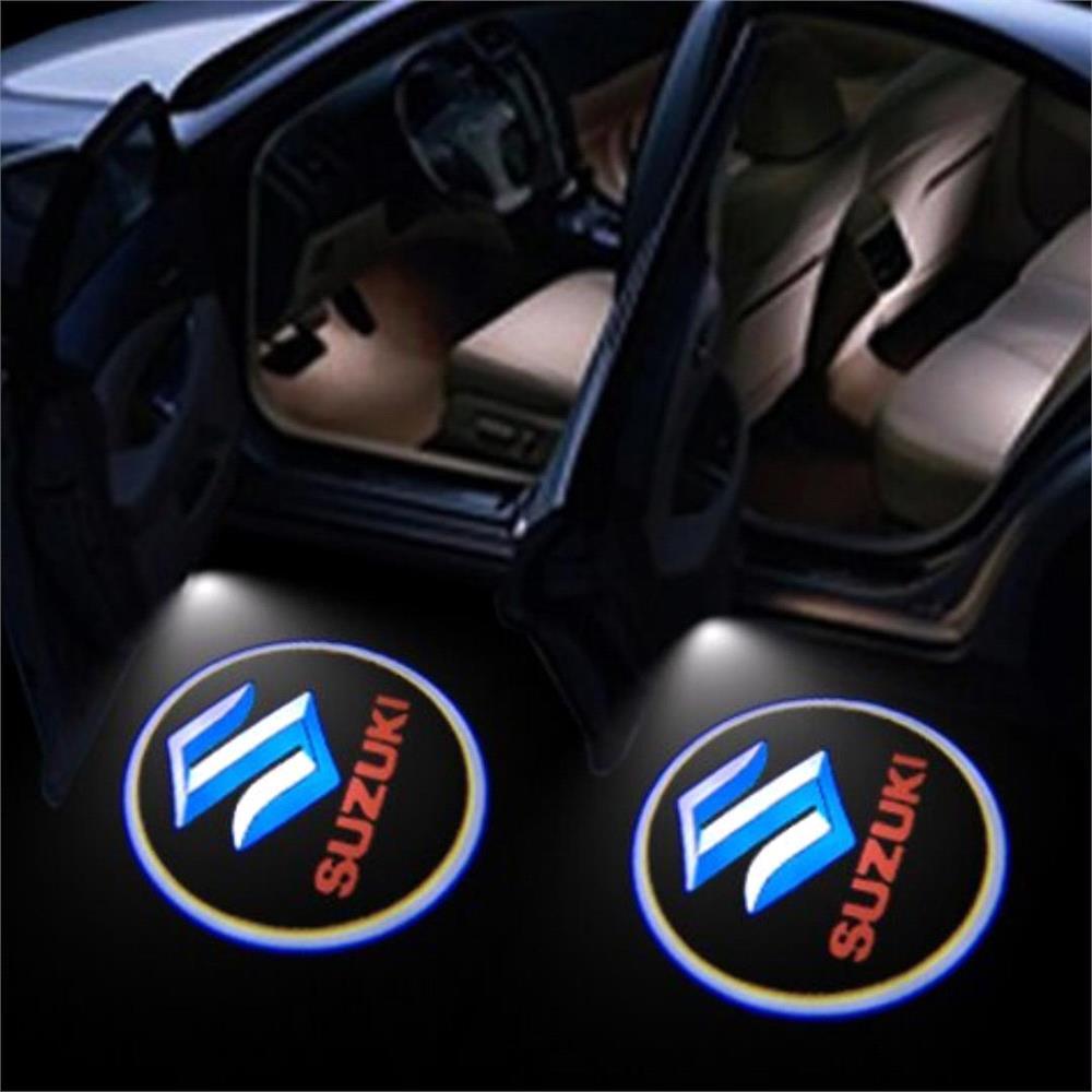 Pack of 2 - Car Door Logo Projection Light - Suzuki - ShedAutos.PK