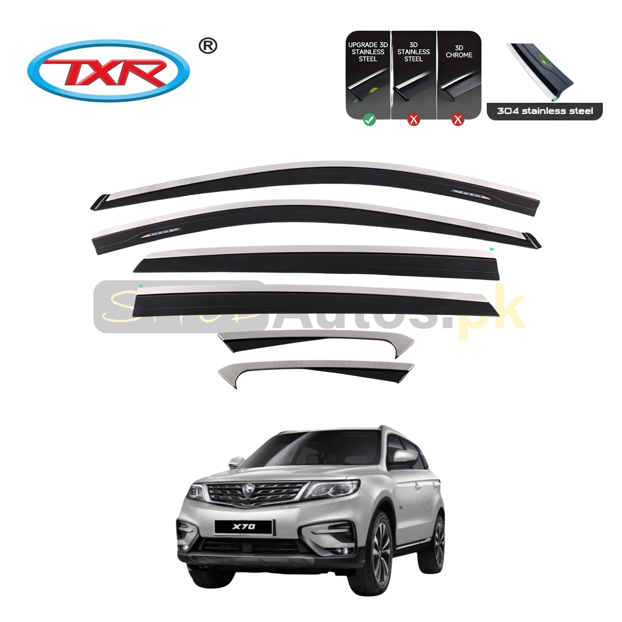 TXR Air Press Sun Visor With Chrome