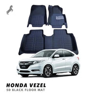 Honda Vezel Black 5D Floor Mat Premium Quality 3Pcs Vezel Car Floor Mat - BLACK thumbnail 1