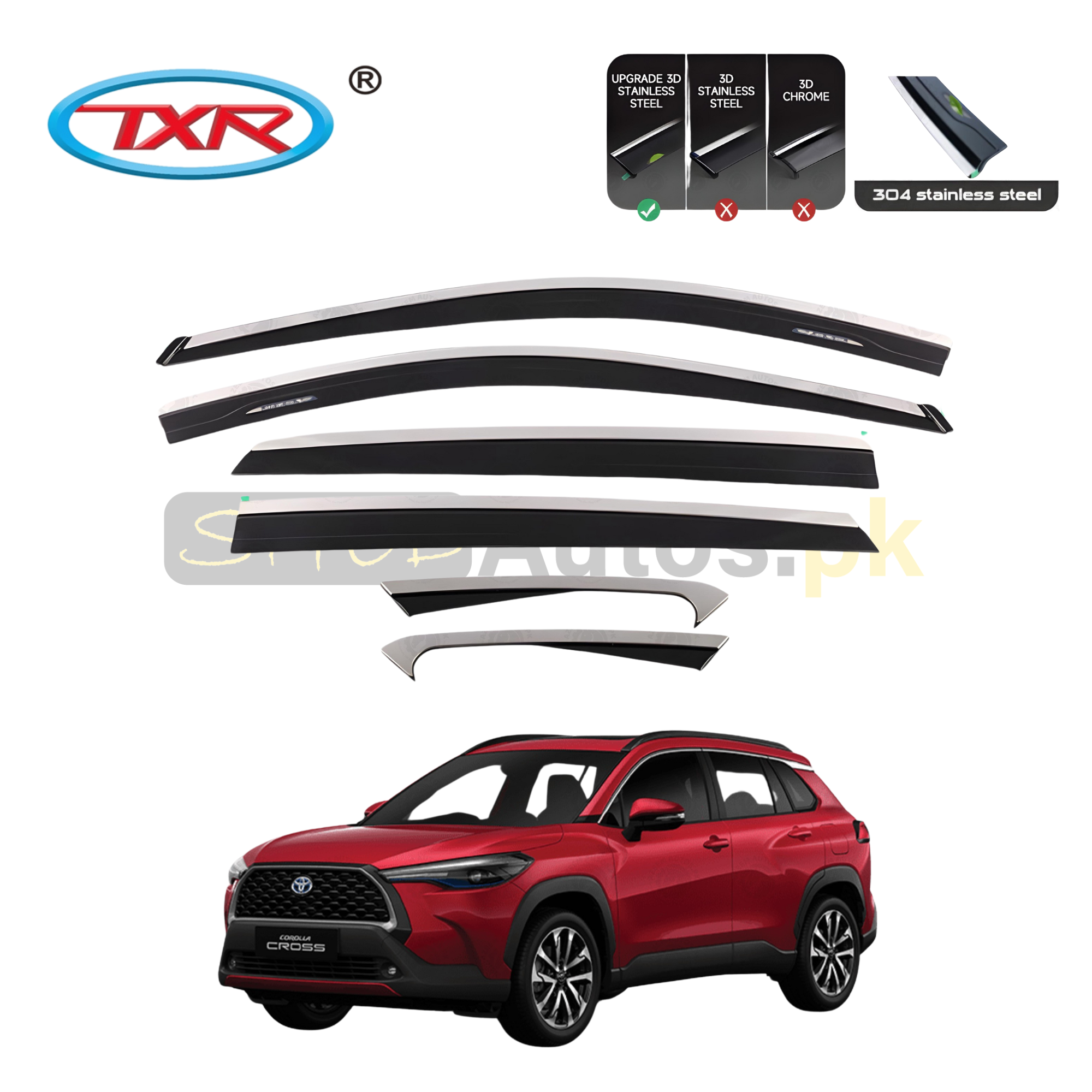 Toyota Corolla Cross TXR Air Press Sun Visor With Chrome 2023-25