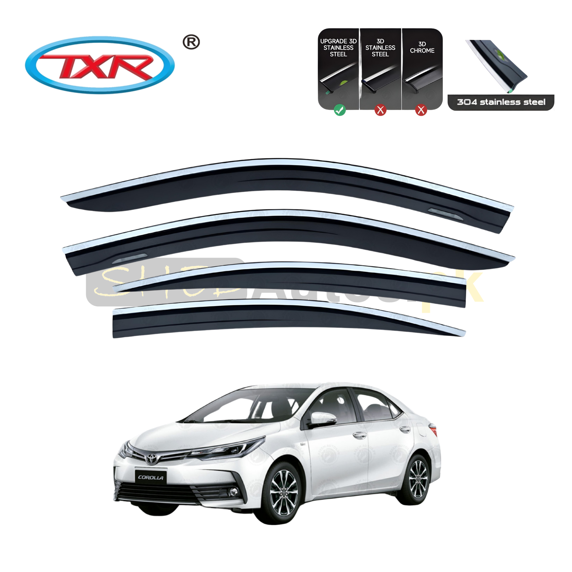 Toyota Corolla TXR Air Press Sun Visor With Chrome 2016-25
