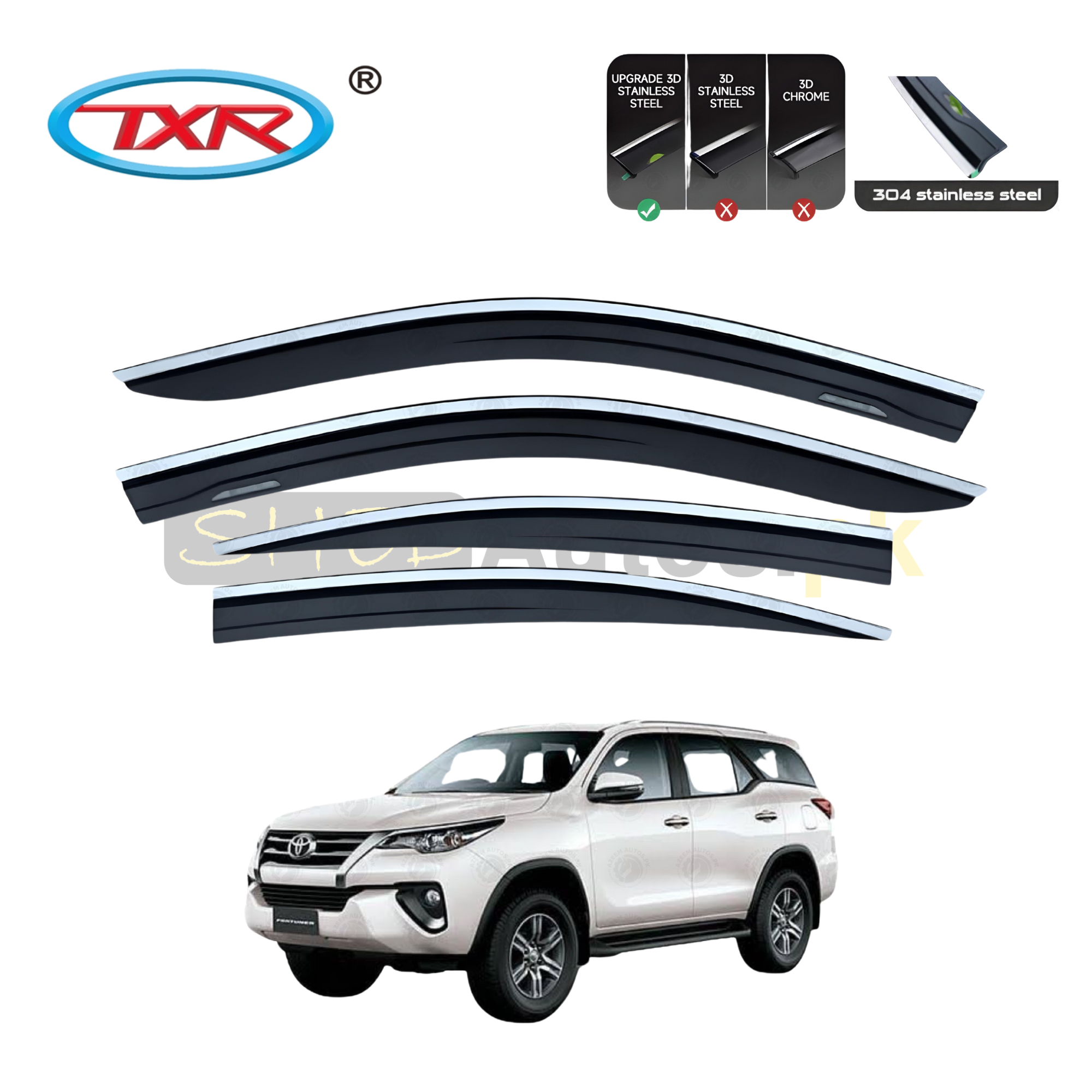 TXR Air Press Sun Visor With Chrome