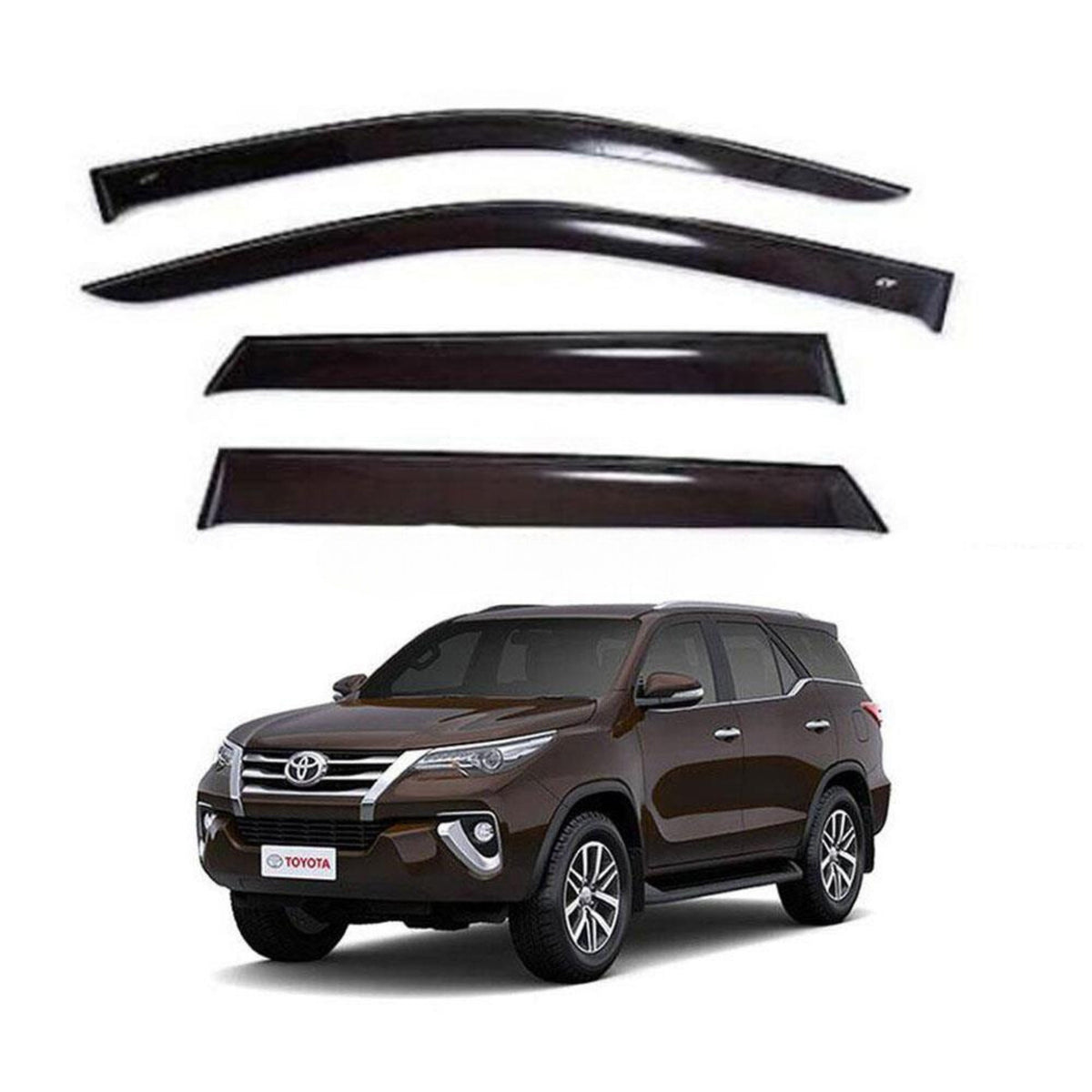 New Toyota Fortuner Air Press Sunvisor Chrome with Clip Fitting