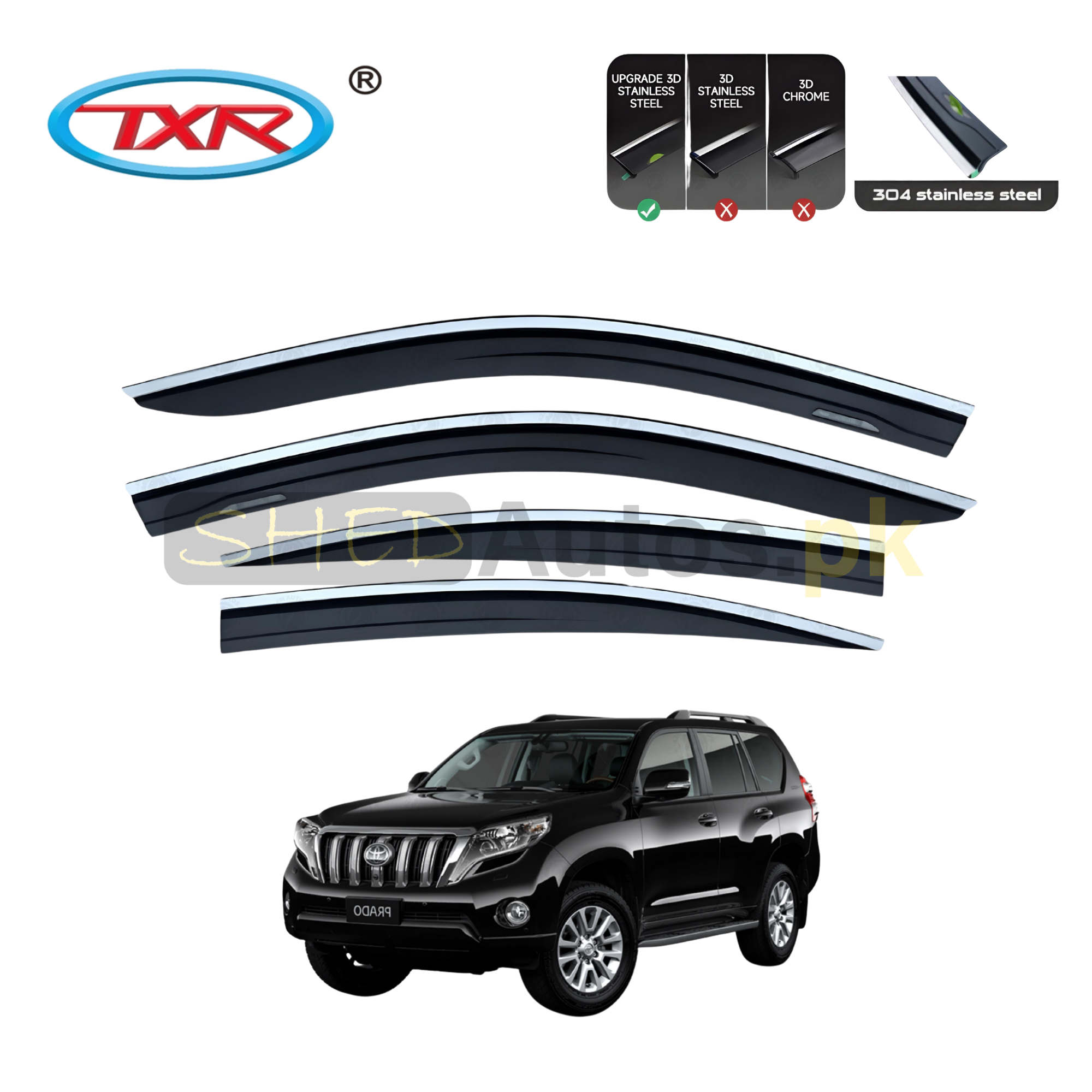TXR Air Press Sunvisor With Chrome