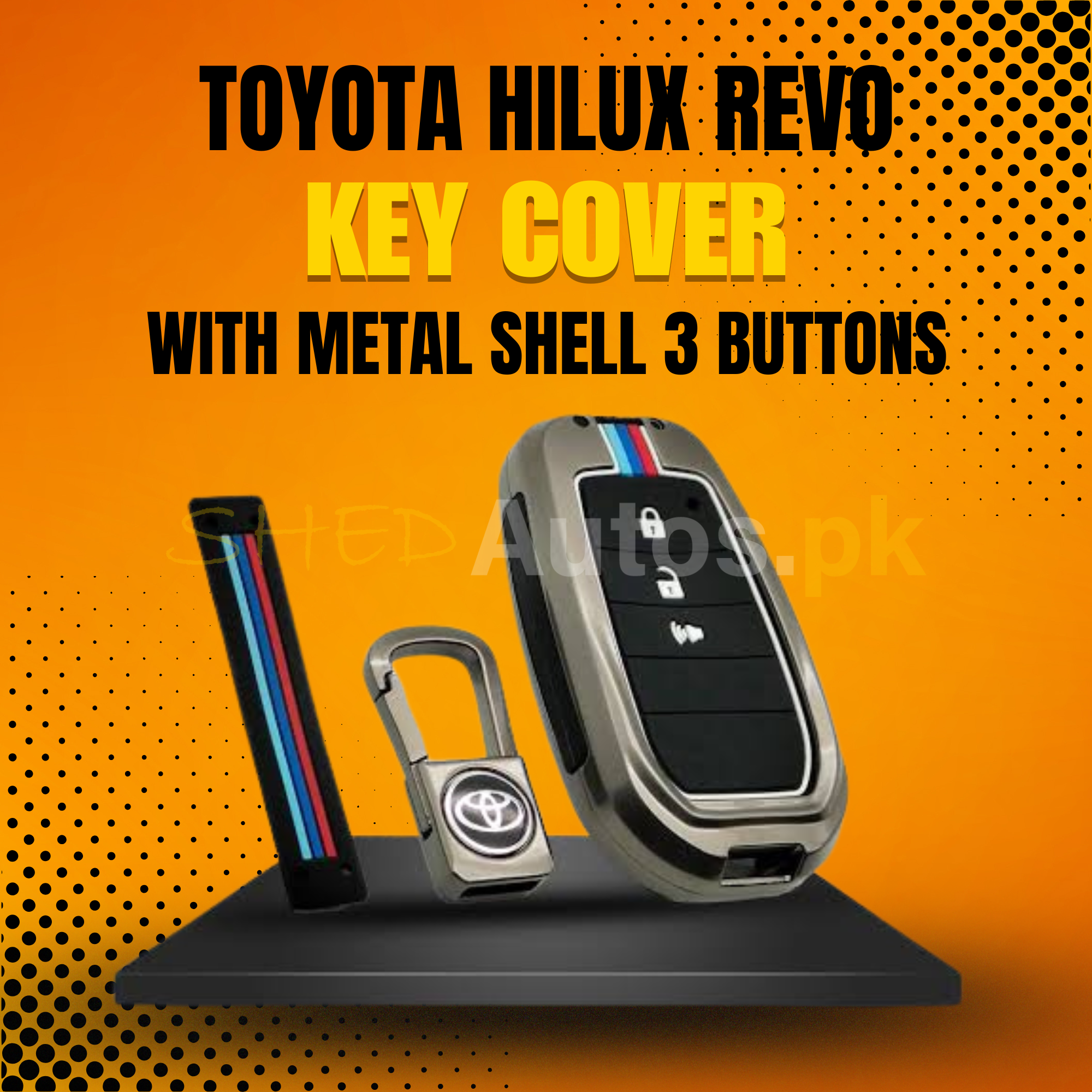 Car Metal Key Covers Toyota Revo Keychain pouch