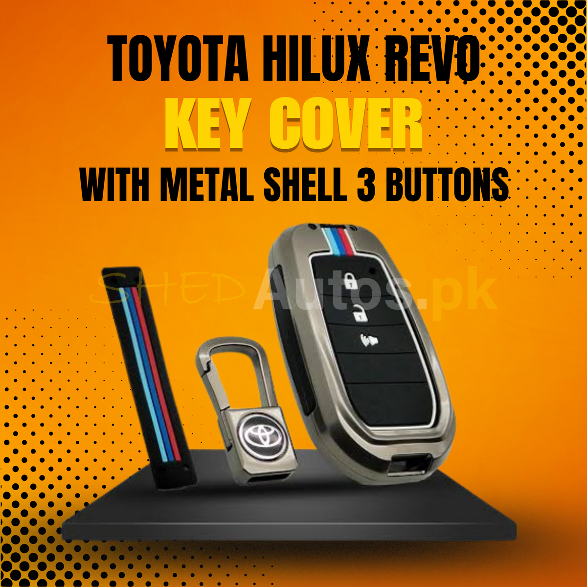 Car Metal Key Covers Toyota Revo Keychain pouch