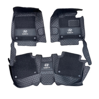 Hyundai Sonata 11D Luxury Floor Mats Black with Black Grass Mat - 3Pcs thumbnail 2