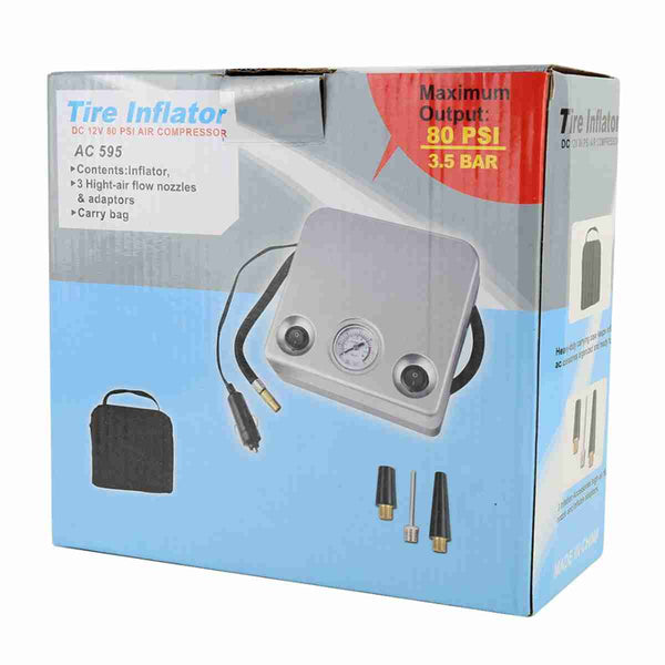 Car Portable Air Compressor Tire Inflator 12V 80PSI