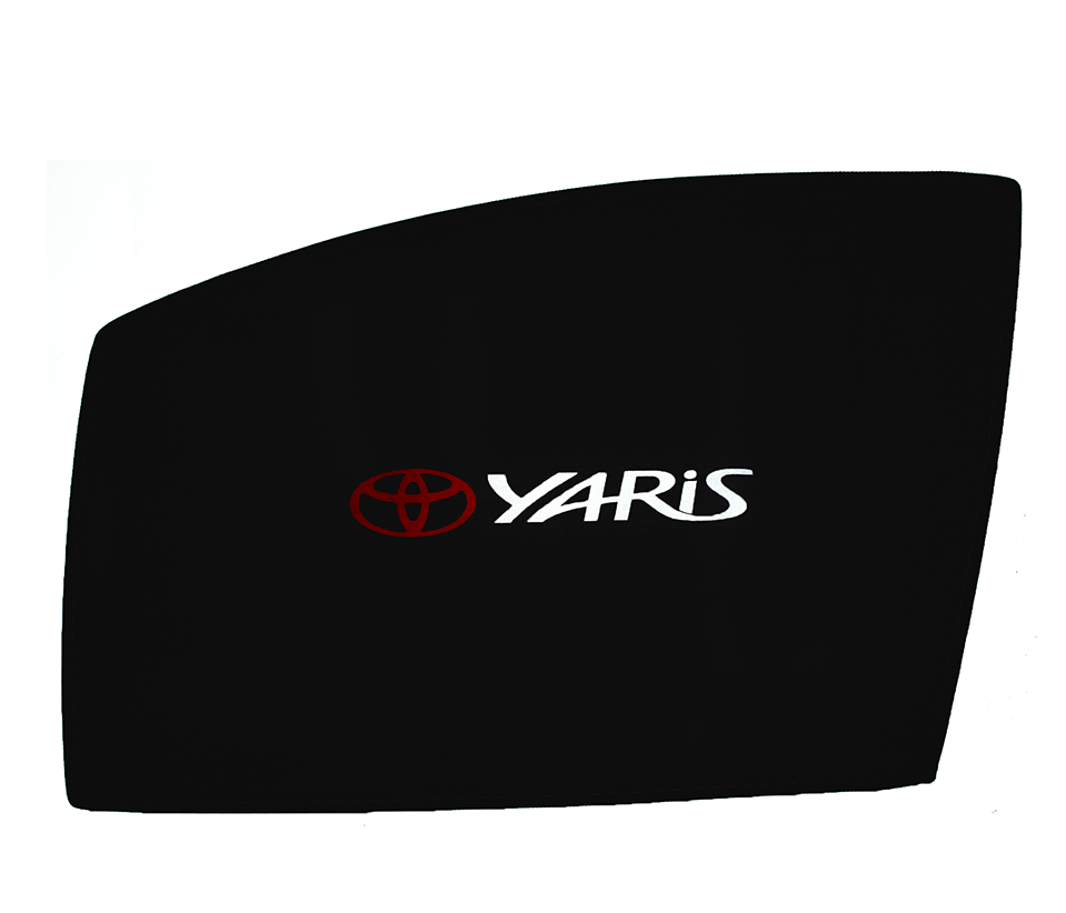Toyota Yaris Sun Shades with Logo - ShedAutos.PK