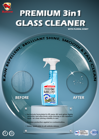 Glass Cleaner Spray Premium 3 in 1 Cleaning + Shine + Rain Repellent 550 ML thumbnail 2