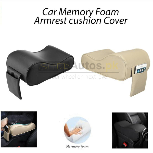 Car PU Memory Foam Armrest Console Cushion Cover