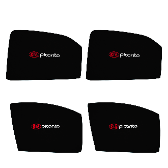 Kia Picanto Sun Shades with Logo – Model 2019-2022 - ShedAutos.PK