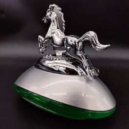 Dashboard Car Perfume Fragrance Horse Sculpture - Chrome (Air Freshener)