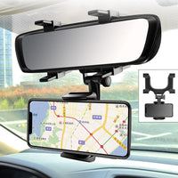 CAR MOBILE PHONE HOLDER REARVIEW MIRROR MOUNT - ShedAutos.PK thumbnail 1