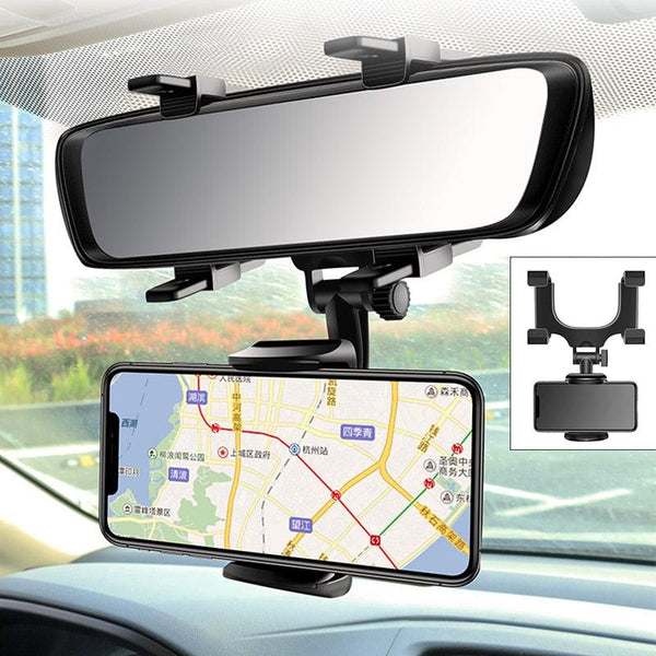 CAR MOBILE PHONE HOLDER REARVIEW MIRROR MOUNT - ShedAutos.PK