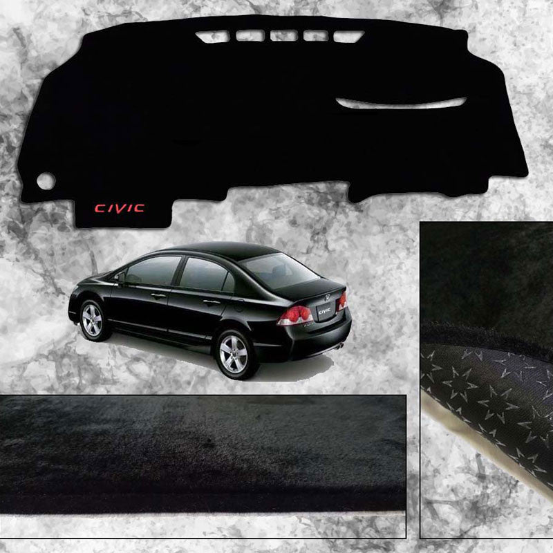 Honda Civic 2007 - 2012 Non Slip Velvet Dashboard Cover - ShedAutos.PK