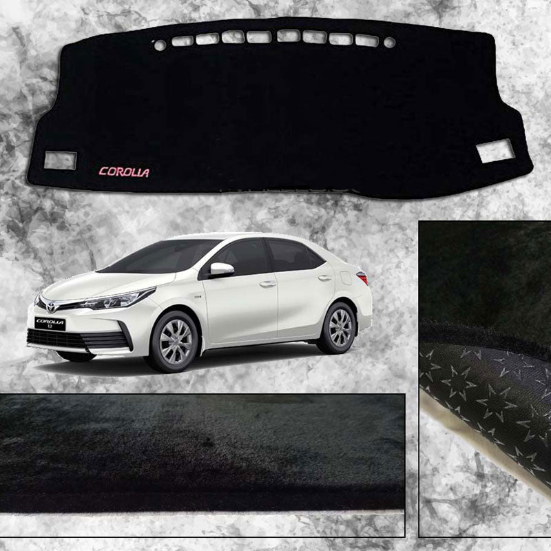 Toyota Corolla 2014 - 2021 Non Slip Velvet Dashboard Cover - ShedAutos.PK