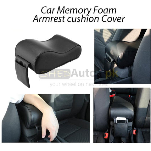 Car PU Memory Foam Armrest Console Cushion Cover