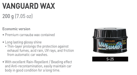 VANGUARD High GLOSS WAX for ANY Car Color 200 gm